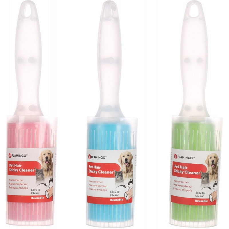 BROSSE-CARDE Rouleau anti-poils pour animaux domestiques, rouleau  anti-peluches réutilisable pour enlever les poils de chien, bros
